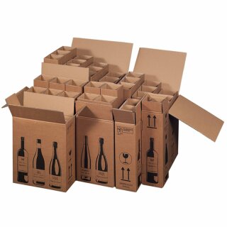 Flaschenkartons PREMIUM | 0,75 L für 18 Flaschen |  628 x 305 x 368 mm