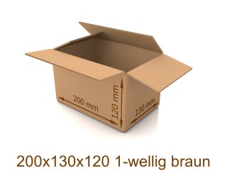 Karton 200x130x120 1-wellig braun