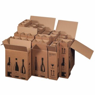 Flaschenkartons PREMIUM | 0,75 L für 12 Flaschen | 420 x 305 x 368 mm