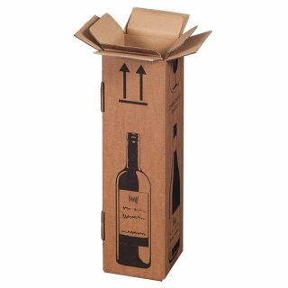 Flaschenkartons PREMIUM | 0,75 L - 1 L für 1 Flasche | 105 x 105 x 420 mm